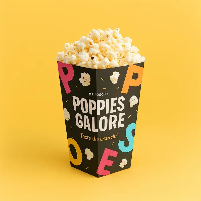 Buy Custom Popcorn Boxes | Paper Popcorn Boxes- Fast Turnaround | Aly Packaging