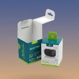 Custom Printed Grey Adapter Packaging Boxes