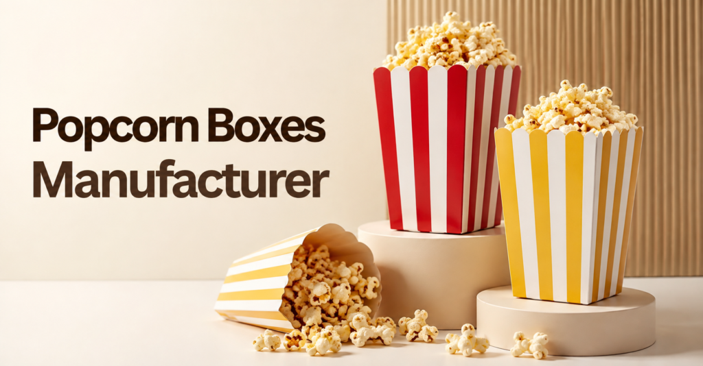 Spectrophotometer instrument measuring ink density and Delta E color accuracy on printed popcorn box sheets against an approved press proof.